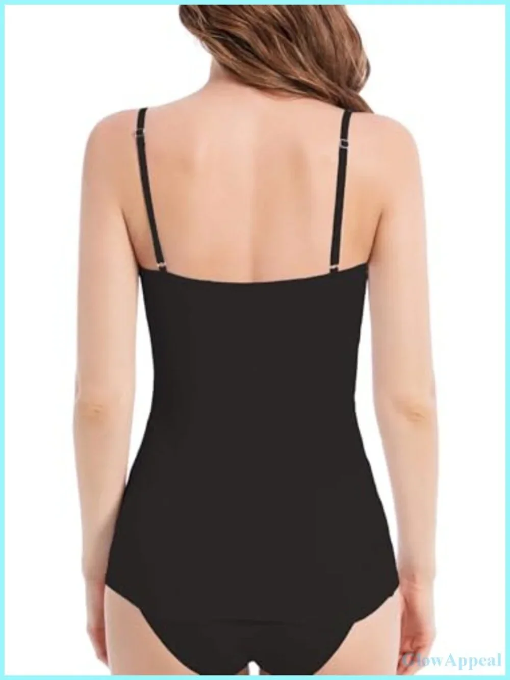 Cotton Adjustable Spaghetti Strap Camisole 4-Pack Slim Fit Layering Tank Top